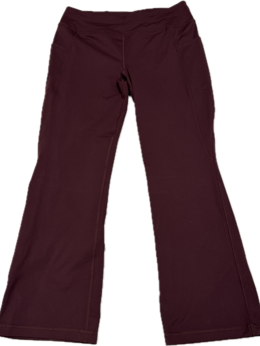 Duluth Trading Women's Leggings Zip Back Pocket Pants Burgundy Size M